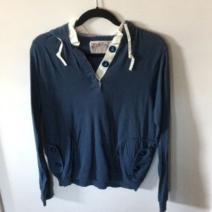 Blue pull over hoodie